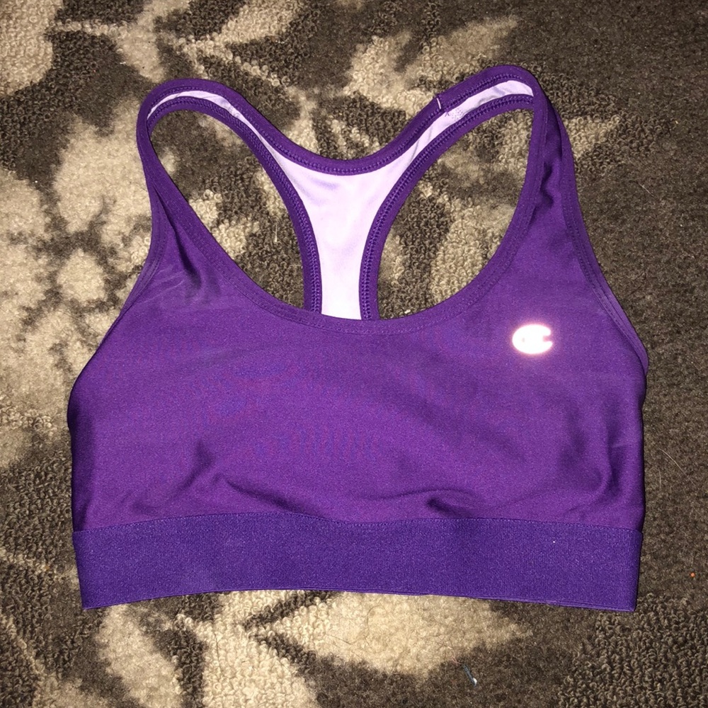 Champion Purple Sports Bra, Size S.